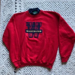 Santee by Pluma Vintage Red Washington Crewneck XL